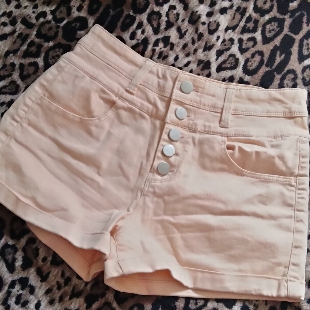 High rise jean shorts